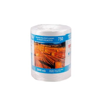 Sznurek rolniczy polipropylenowy TEX1300-750 3000mb 4kg biały TEGAFOL