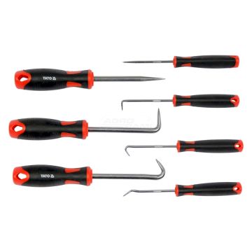 Zestaw haczyków z rękojeścią YATO 7 elementów