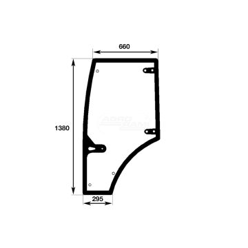 Szyba drzwi lewa MJR 80