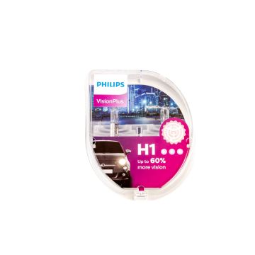 Żarówka Philips VisionPlus H1 12V 55W P14,5s/S2 +60% 12258VPS2
