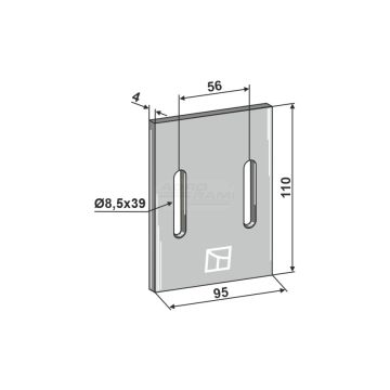 SKROBAK METALOWY DO WAŁU PACKERA 110X95 IND