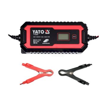 Prostownik elektroniczny z wyświetlaczem LCD 0,85A zakres 6V/2A YATO