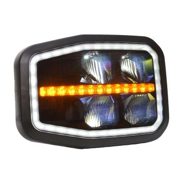 Lampa zesp.przednia pozioma prawa W188 (drogowa,mijania,pozycyjna,kier.jazdy i DRL) długi zawias