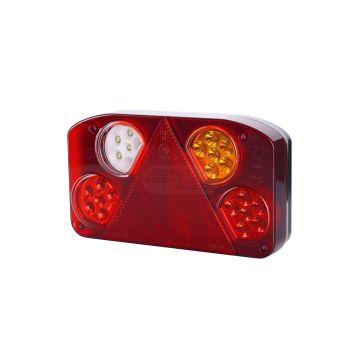 Lampa zespolona diodowa z trójkątem odblaskowym prawa rostaw śrub 152 mm