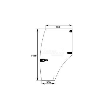 Szyba drzwi  prawa 4039-31