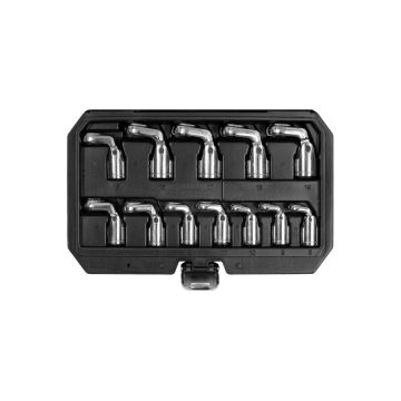 Zestaw kluczy przegubowych oczkowych otwartych YATO 3/8" 12 elementów