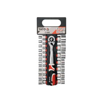 Zestaw nasadek z grzechotką YATO 8-32 19 elementowy