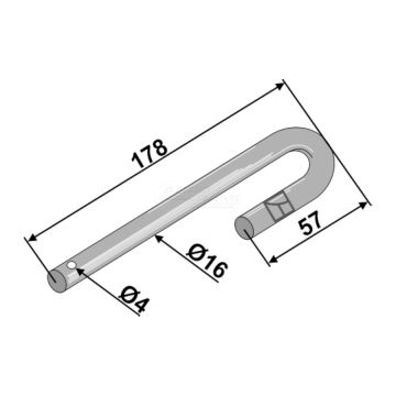 Sworzeń sprężysty resora 057089 IND