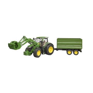 Traktor John Deere 7R 350 z ładowaczem czołowym i przyczepą Bruder 03155 BR-03155 BRUDER