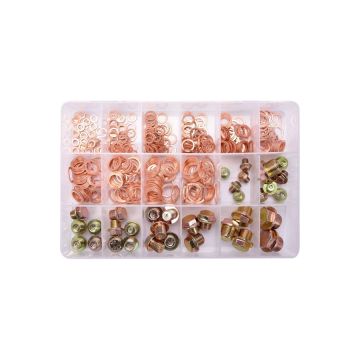 Podkładki i korki spustowe YATO mix rozmiarów 534 sztuki