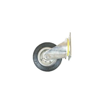 Koło metalowe gumowane skrętne z małą podstawą 125x22 KMG