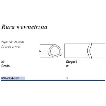 Rura  trókąt D29  T-4 wew 3mb