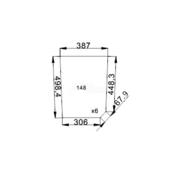 Szyba dolna prawa /ZIELONA/