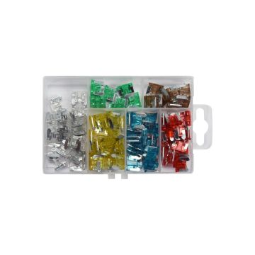 Zestaw 100 bezpieczników mini-niski profil YATO