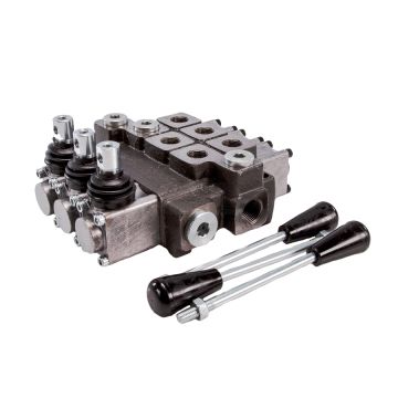 Rozdzielacz hydrauliczny 3-sekcyjny max przepływ 40L 1-sekcja nurnikowa W-ROZ40L/3X1N WARYŃSKI Waryński