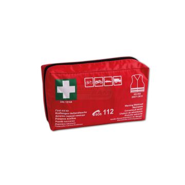 Apteczka samochodowa DIN DUO z kamizelką odblaskową
