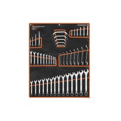 Kpl. kluczy płasko-oczkowych 47 szt TEGER