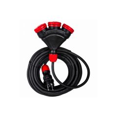 Przedłużacz gumowy HI-TEK 3 gniazda 3x2,5mm2 10mb IP54