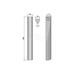 ZĄB BRONY AKTYWNEJ 290MM IND