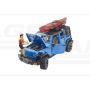 Jeep Wrangler Unlimited Rubicon z kajakiem i figurka kajakarza Bruder 02529 BR-02529 BRUDER