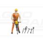 Figurka robotnika z akcesoriami