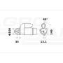 Rozrusznik z reduktorem 12V3,3kw ISKRA / MAHLE  /WZMOCNIONY/