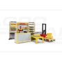 Sklep bworld DHL z ręcznym wózkiem widłowym i figurką Bruder 62251 BR-62251 BRUDER