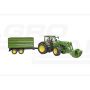 Traktor John Deere 7R 350 z ładowaczem czołowym i przyczepą Bruder 03155 BR-03155 BRUDER