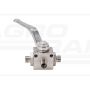 Zawór kulowy hydrauliczny 3-drogowy 3/2 M16x1,5 10L z otworami mocującymi 500 bar