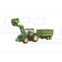 Traktor John Deere 7R 350 z ładowaczem czołowym i przyczepą Bruder 03155 BR-03155 BRUDER
