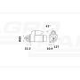 Rozrusznik 12V - 3,2 kW ISKRA / MAHLE  62/930-243  z reduktorem