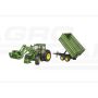 Traktor John Deere 7R 350 z ładowaczem czołowym i przyczepą Bruder 03155 BR-03155 BRUDER