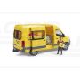 MB Sprinter DHL z figurką kuriera i z akcesoriami Bruder 02671 BR-02671 BRUDER