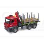 Mercedes Benz Arocs z dźwigim do przewozu drewna i z 3 kłodami Bruder 03669 BR-03669 BRUDER