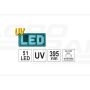 Latarka UV 51 LED + Okulary