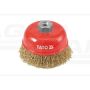 Szczotka czołowa FI z gwintem drut mosiądzowany YATO 100 mm M14