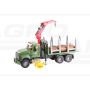 Ciężarówka do przewozu drewna z HDS Mack Bruder 02824 BR02824 BRUDER