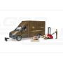 Mercedes Sprinter UPS kurier z paleciakiem Bruder 02678 BR-02678 BRUDER